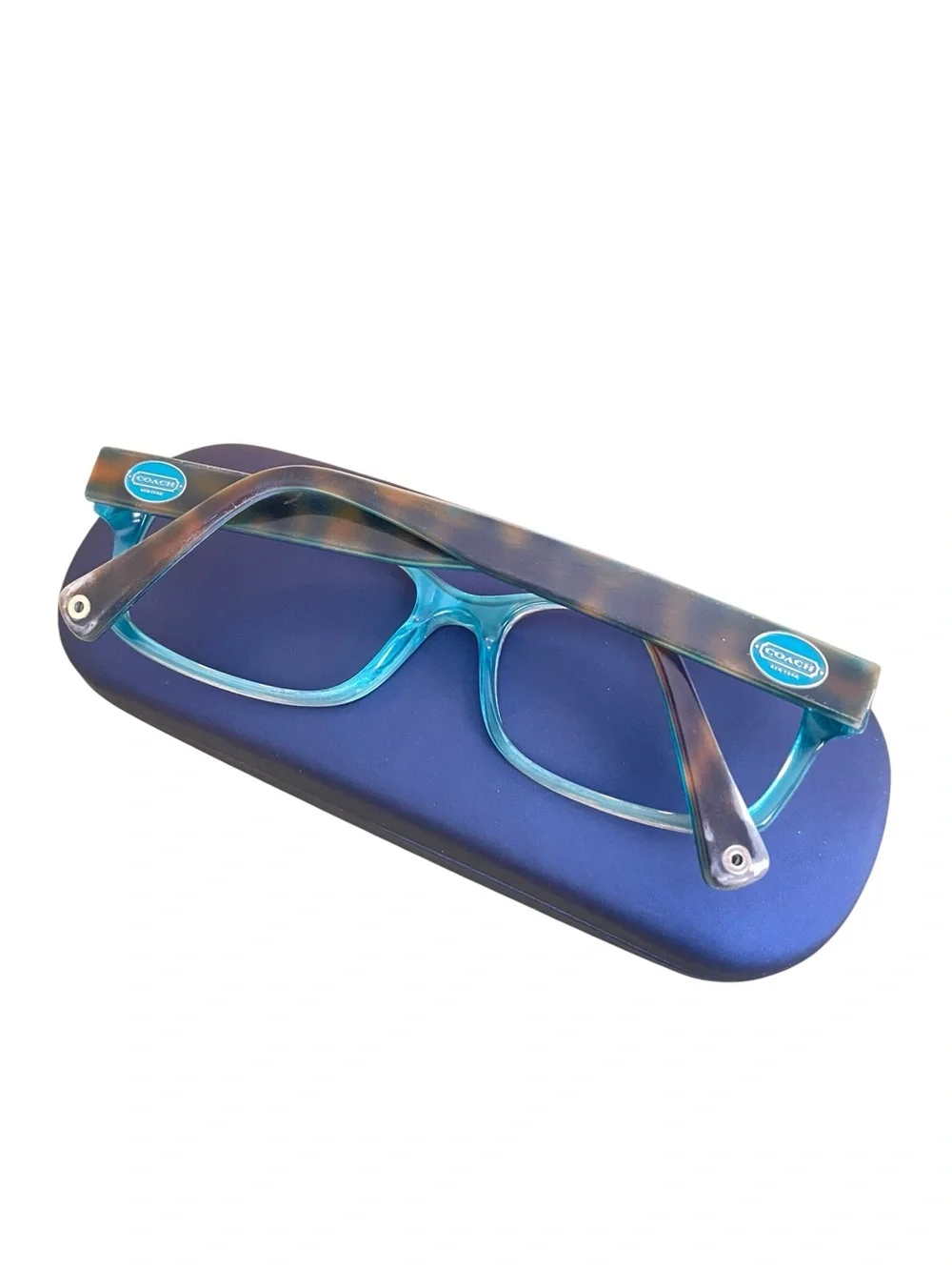 Coach HC 6040 Brooklyn Women's Dark Tortoise & Teal Eyewear Frames & Case